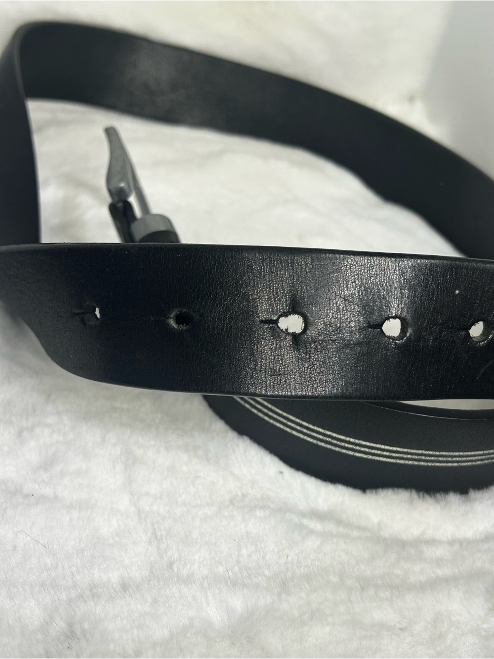 VINTAGE FOSSIL LEATHER BELT - Picture 5 of 5
